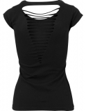 BY 035, Ladies´ Back Cut Tee Mit Strass-Motiv - Linedance/Stern