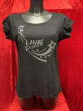 BY 035, Ladies´ Back Cut Tee Mit Strass-Motiv - Linedance/Stern